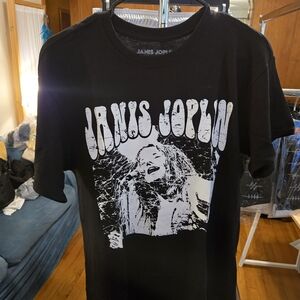 Janis Joplin Black Graphic Tee